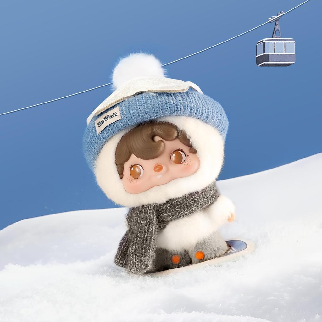 52TOYS POUKAPOUKA Ski Together Vinyl Face Plush Toy - Christmas, New Year's Gift, Cute, Comforting, Soft