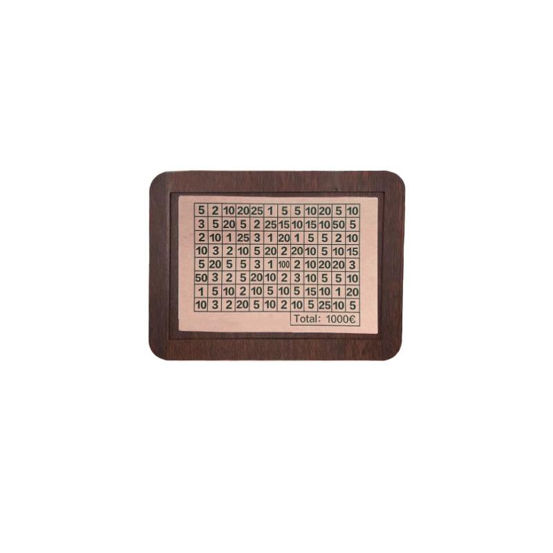 

1 шт. Копилка Ретро Коробка для денег Многоразовый Челлендж накоплений 1000/2000/3000/5000/10000 Деревянная Банка для наличных