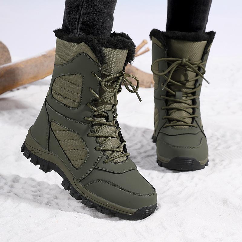 New Winter Cotton Shoes High-top Snow Boots Warm and Non-slip Boots Long Tube