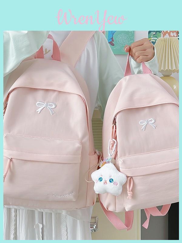 Jugendlicher Nylon-Schulrucksack mit Stoff für Mädchen auf dem Campus