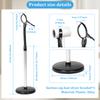 Suction Cup Hair Dryer Stand 360° Rotating Adjustable Height Countertop Blower Holder for Bathroom Vanity Makeup Room
