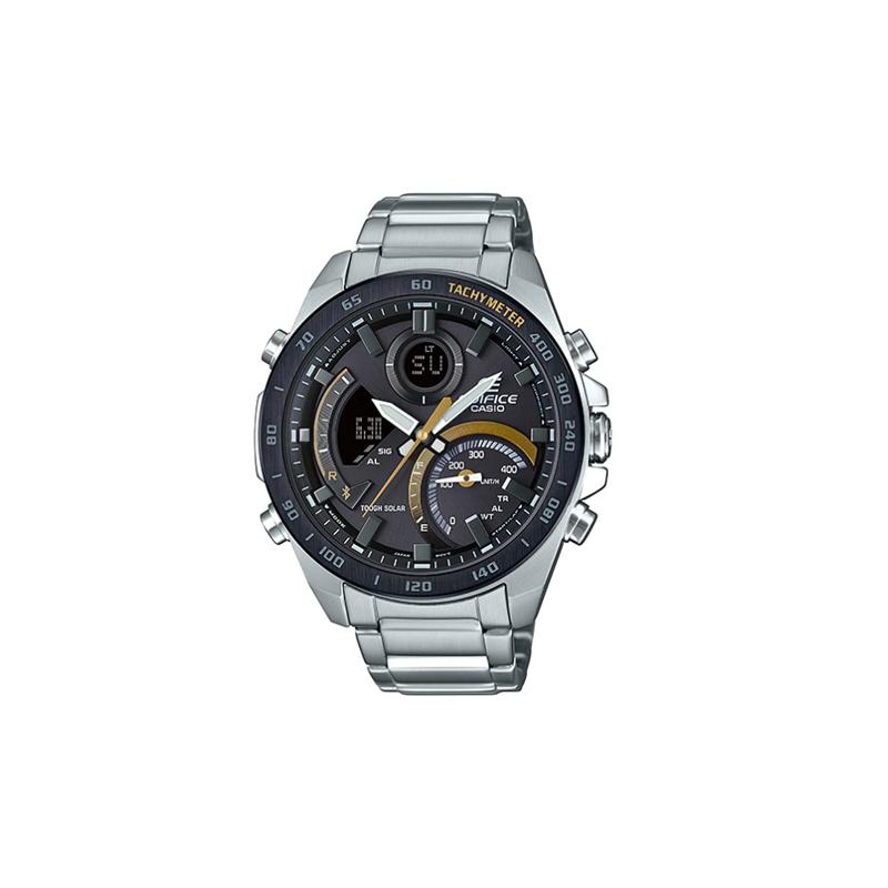 

Casio EDIFICE Kinetic Bluetooth Casual Waterproof Sapphire Style Watch Quartz Movement Stainless Steel Strap Japanese and Korean Watch ECB-900DB-1C чёрный