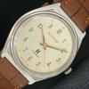 HAND-WINDING VINTAGE 6300A ALLWYN INDIA MENS GOLDEN COLOR DIAL WATCH A704030-1