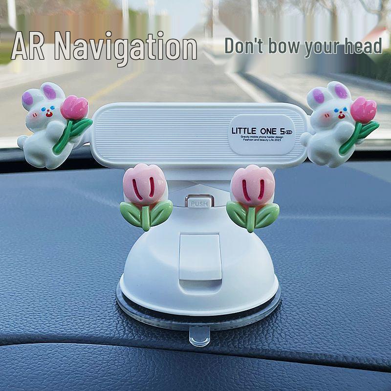 2025 Shockproof Female Cartoon Car Dashboard Mount with Suction Cup