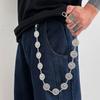Jeans Chain Round Disk Waist Chain Zinc Zinc Zinc Alloy Pants Chain Personality Punk Belt Chain  Female