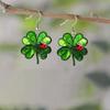 St. Patrick's Day Party Green Earrings Grass
