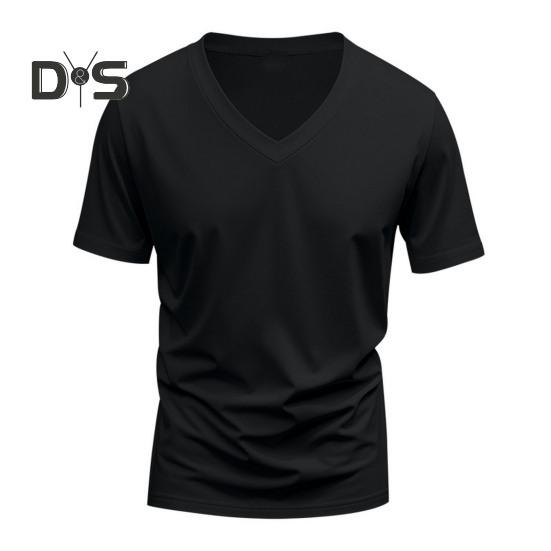 

Мужская летняя футболка с короткими рукавами и V-образным вырезом, однотонная, быстросохнущая, свободная, средней длины, топ для занятий спортом, офиса, свиданий L