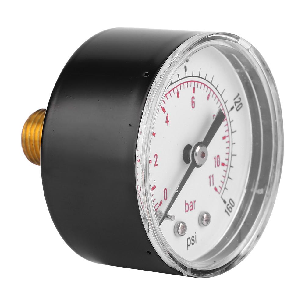 Pressure Gauge 50mm Dial 14 BSPT Back Connection for Air Water Oil Gas (0160PSI 011Bar)