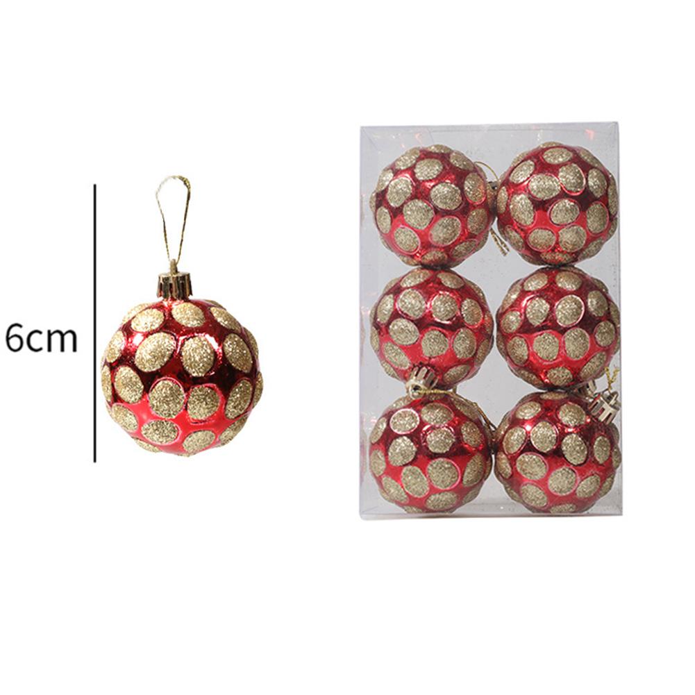 Weihnachtskugeln, 6 Stück 6 cm/ 2,36 Zoll Christbaumschmuck Bruchsicher Weihnachtskugeln Weihnachtsbaumkugeln Weihnachtsdeko für Zuhause