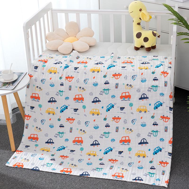 

М який Бавовняний Шестишаровий Абсорбуючий Марлевий Дитячий Банний Рушник та Плед 6 Layer 110*110