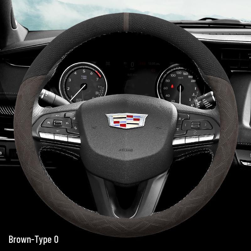 Cadillac Flocking Steering Wheel Cover for CT4, CT5, CT6, XT5, XT4, XT6, XTS, ATS-L