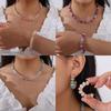 Fashion Color Natural Stone Abacus Bead Bracelet Light Luxury Versatile Personality Bracelet Earrings Jewelry Women