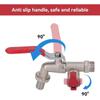 2-in-1 Double Outlet Faucet Outdoor Garden Faucet Anti-freeze Double Mouth Brass Blue Faucet Garden Hose Connector Tool