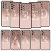 Letter Pink Shiny M R Phone Case for Samsung A51 A71 A21S A12 A11 A15 A25 A31 A41 A23 A33 A53 A73 A03S A05S A13 5G A35 A55 Cover