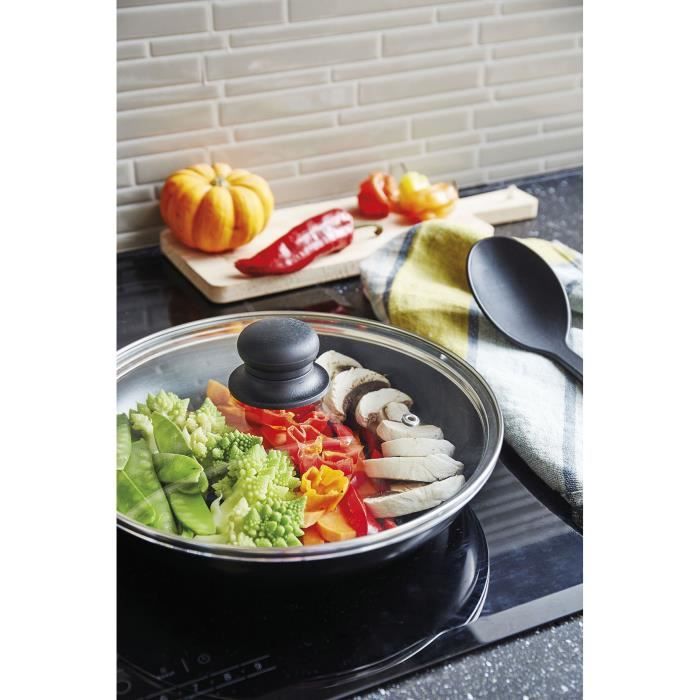 Sitram sauteuse agile - aluminium anti-adhésif - ø 28 cm - noir - tous feux dont induction