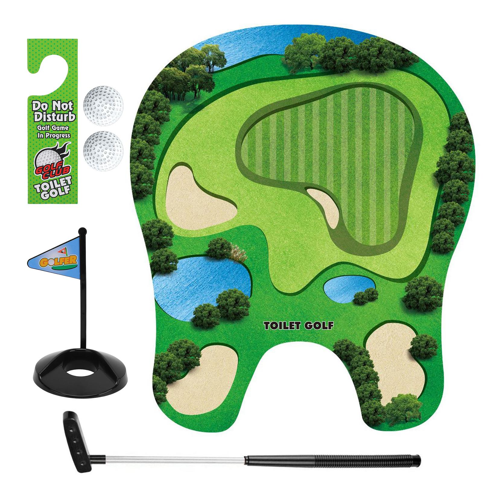 

Indoor Putting Kit, Bathroom Golf Game for Adults with Portable Mat, Fun Toilet Time Sports Toy for Home Office