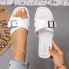 2026 Summer Elegant Round Headed Sexy Flat Casual Sandals Fashionable Best Selling New Comfortable Women's Plus Size Slippers