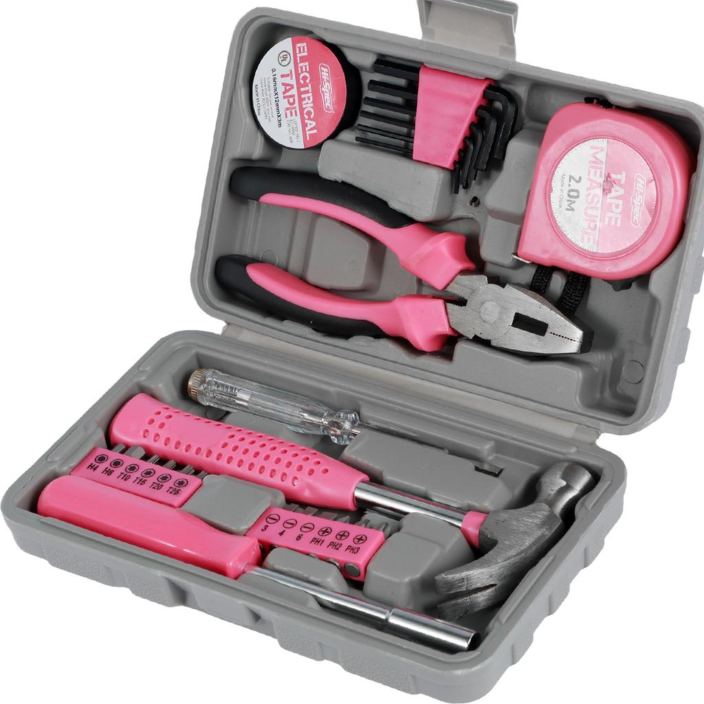 13/24Pcs Household Repair Tool Kit Multi-Purpose Hand Tool with Storage Case Hammer Wrench Tape Measure Screwdriver Pliers Bits