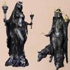 Witch Statue Halloween Decoration Greek Goddess Statue Home Decoration Modern Magic Hound Resin Sculpture Decoration