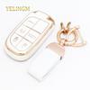 5 Buttons Smart Key Fob Case Cover For Jeep Cherokee Wrangler Compass Renegade Grand Patriot Grand Accessories Keychain