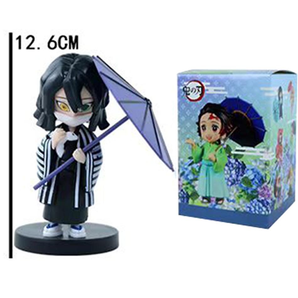 Anime Genuine Demon Slayer Action Figure Plum Rain Series Kochou Shinobu Tomioka Giyuu Kanroji Mitsuri Mystery Box Toy Gift