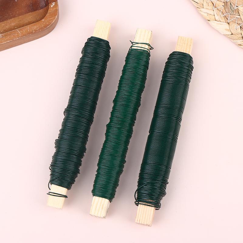 0.5/0.65/0.7Mm Green Metal Tying Wire, Rust-Resistant Floral Wire For Wrapping Around ,Suitable For Crafts, Christmas Decoration
