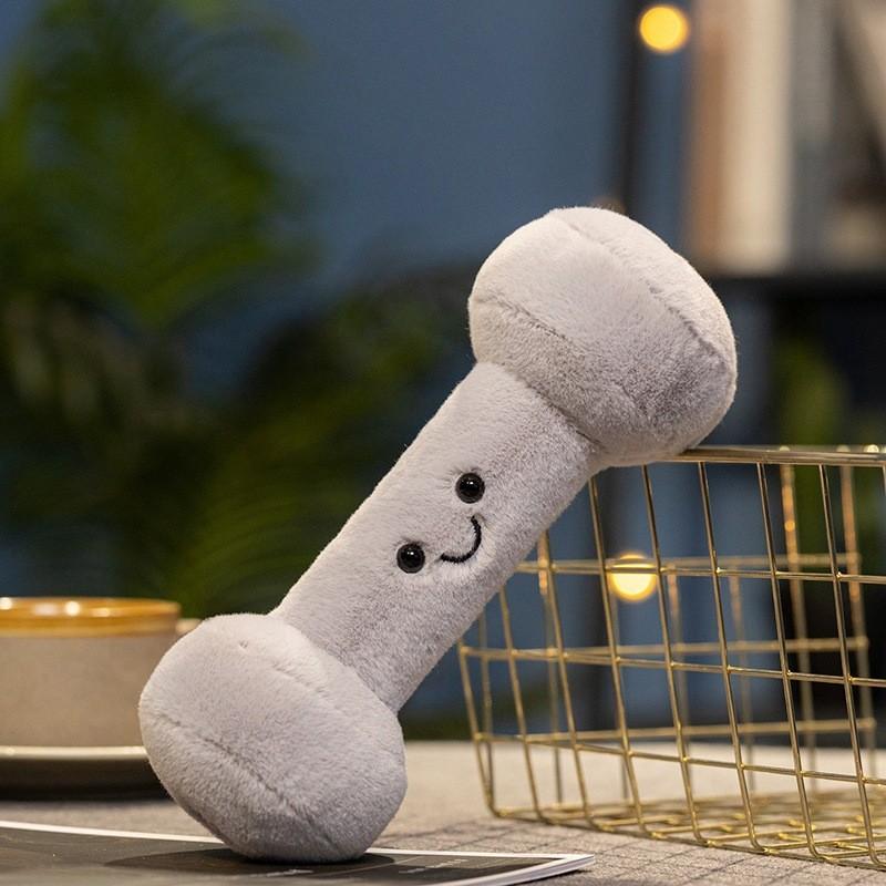 Plush Dumbbell Kettlebell Toys Sports Equipment Stuffed Doll Gift Decoration