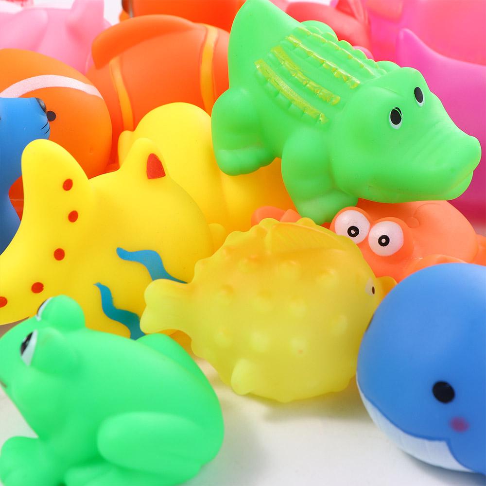 Squeeze Sound Squeaky Animals Bath Toys Swimming Water Toys Baby Bath Toys Float Shower Toy