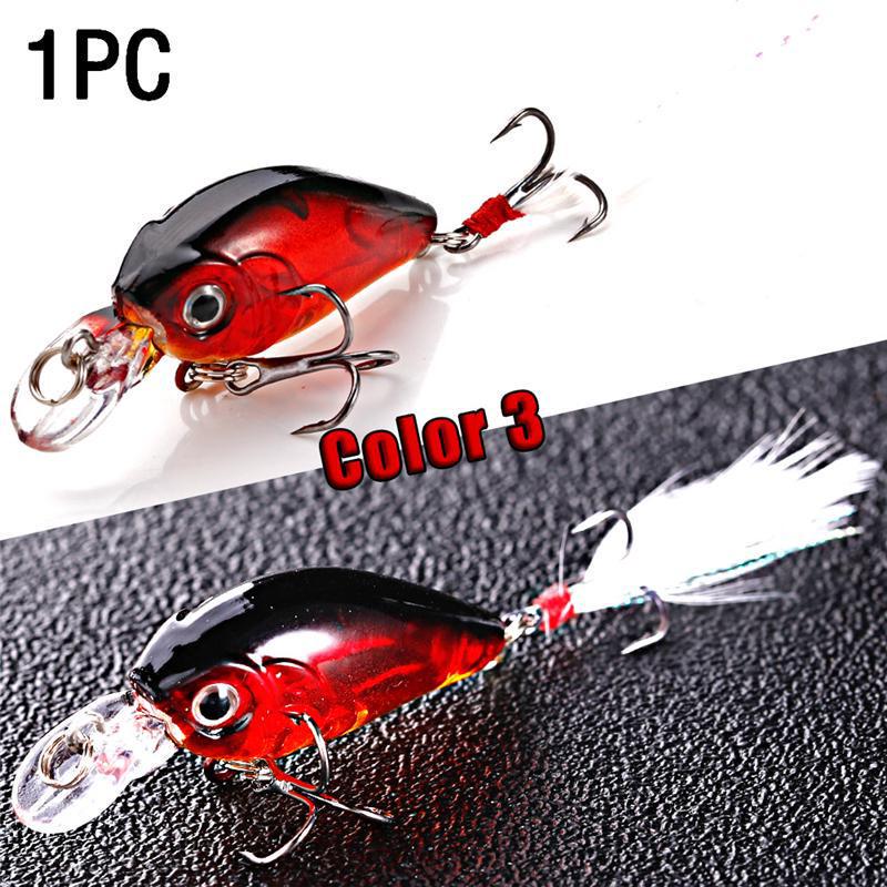 

Sougayilang Высококачественная жесткая рыболовная приманка 4 г/6 см с перьями, реалистичными глазами, тройные крючки, рыболовные приманки 6cm