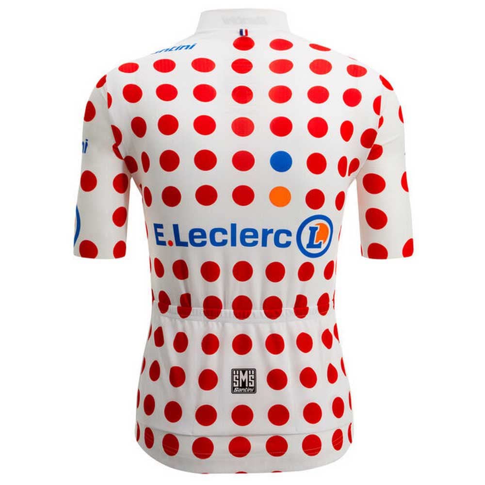 Santini Tour de France 24 Fanline KOM Jersey, Men's, White/Red
