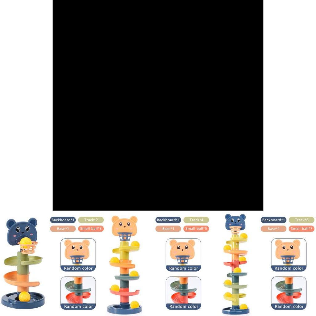 Rainbow Stacking Tower 3/5/7 Level Toy With Balls For Babies And Toddlers