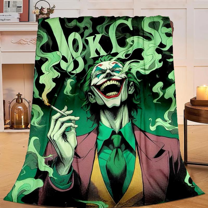 1 Stück coole Clowns-Muster Flanelldecke Geschenk, Geeignet für Männer und Frauen, Weich, Ideal für Betten und Sofa, Geburtstags- oder Weihnachtsgeschenk