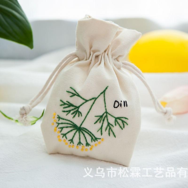 Bundle Bag Aromatherapy Bag, Handmade Diy Embroidery Material Bag, Cotton Canvas Needs To Be Embroidered And Sewn.