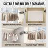 New Retractable Clothesline Double Line Retractable Wall Mounted Washing Clothes Hanger Laundry Balcony Invisible Drying Lines