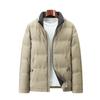 Autumn and Winter White Duck Down Middle-aged and Young People Warm Stand-up Collar Zipper Casual Down Jacket Men's Jacket