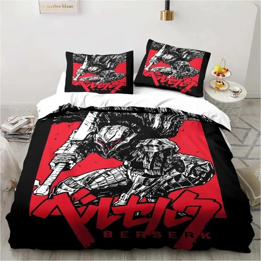 Polyester Comfortable Anime Print Duvet Cover Set With Duvet Cover And Pillowcases King Queen Twin Sizes For All Ages