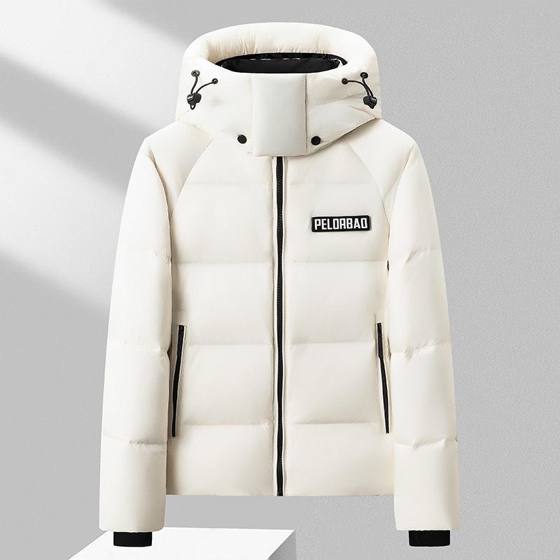 Пуховик мужской утолщенный зимняя новая повседневная куртка с капюшоном M чёрный — фото 4