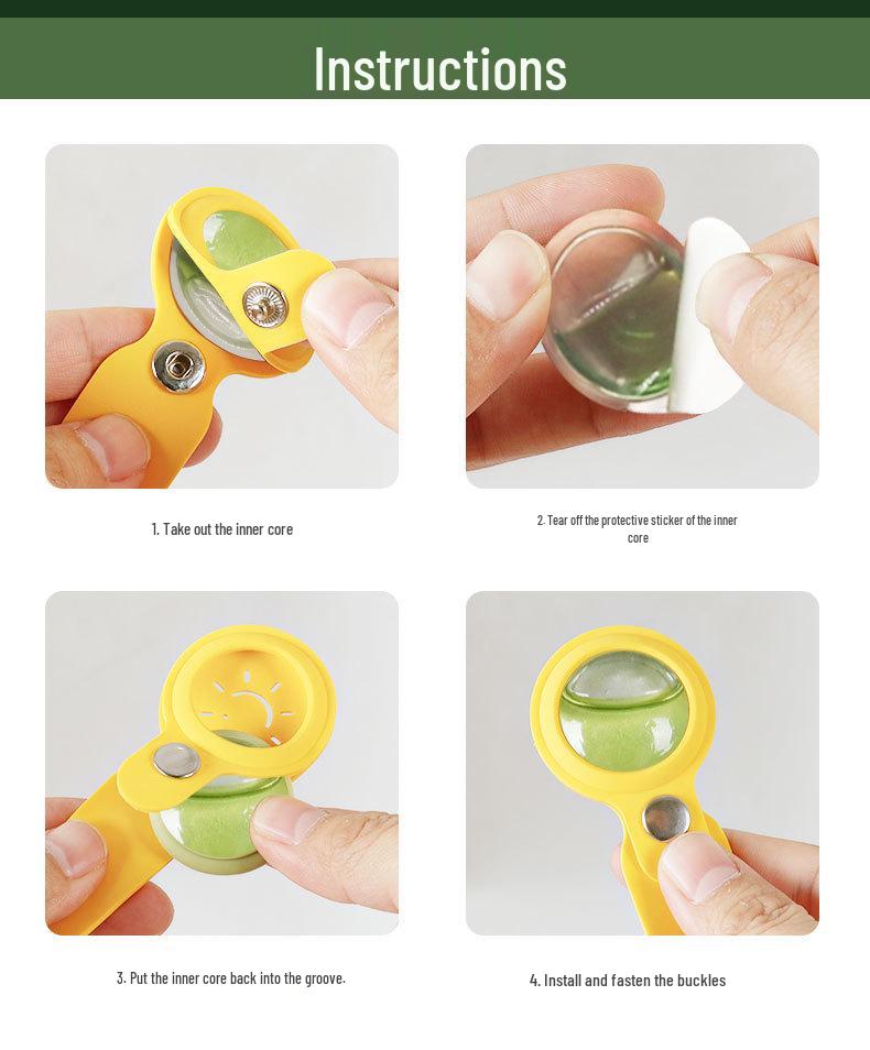 Portable Silicone Anti-Mosquito Pendant with Long-Lasting Plant Essential Oil for Outdoor Sports