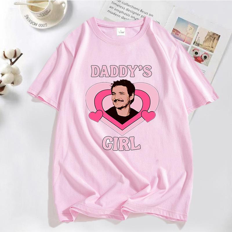 Actor Pedro Pascal Bundle T Shirt Fashion Women Daddys Little Girl Women Streetwear Summer Tee Girl Streetwear Clothing Tops