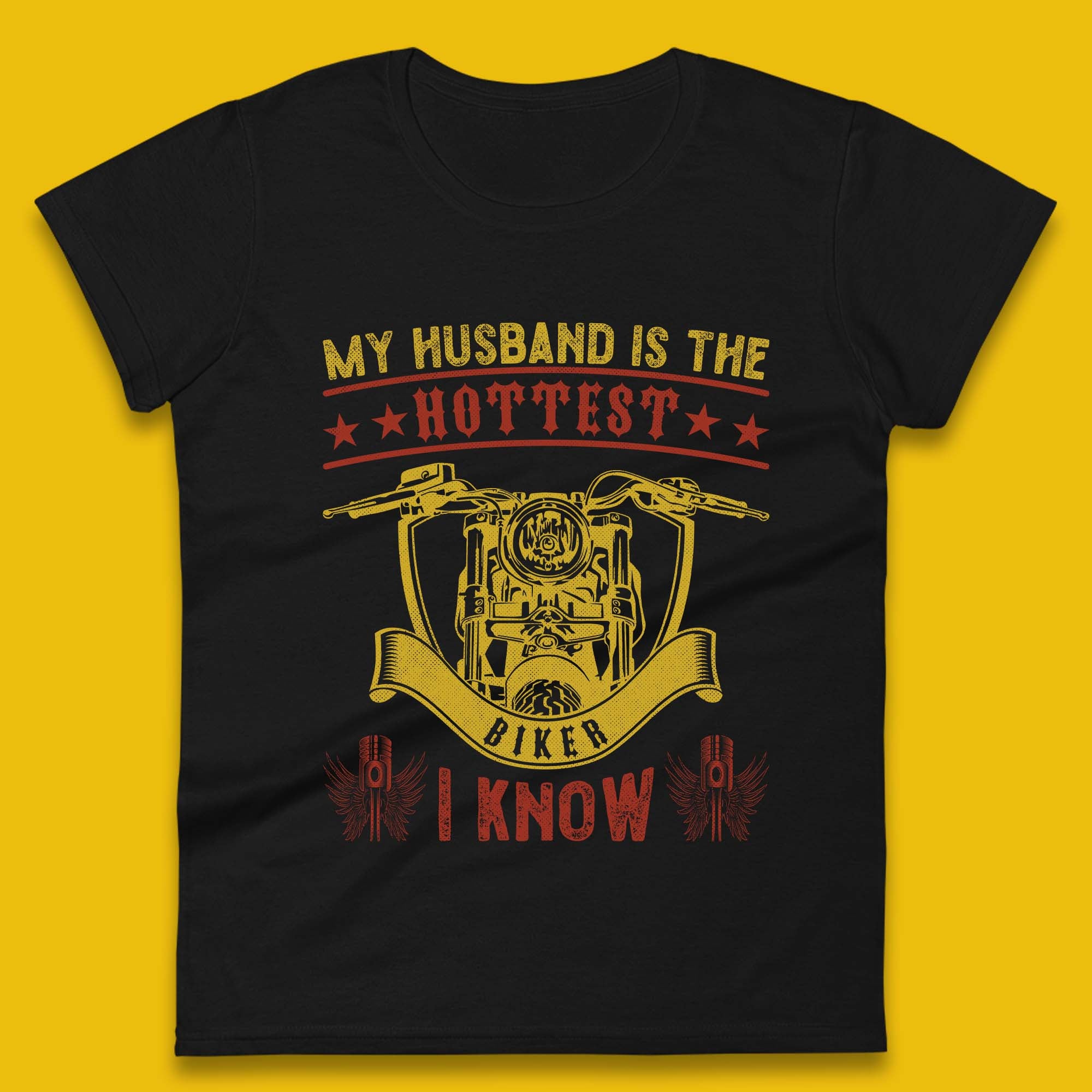 

Husband Hottest Biker Womens T-Shirt Mens Tops Tees Unisex M