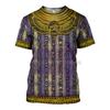 Men's Egyptian Totem 3D Printed T Shirt Summer Funny Retro Mystery Ancient Horus Harajuku Short Sleeve Streetwear