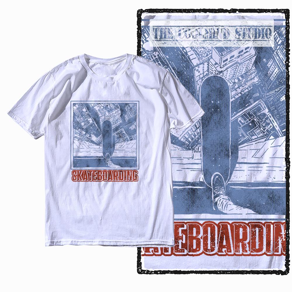 Coolmind Z1046 100% Cotton skate lover Exclusive Graphic Men T shirt Cotton men tshirt cool t-shirt for men tee shirt