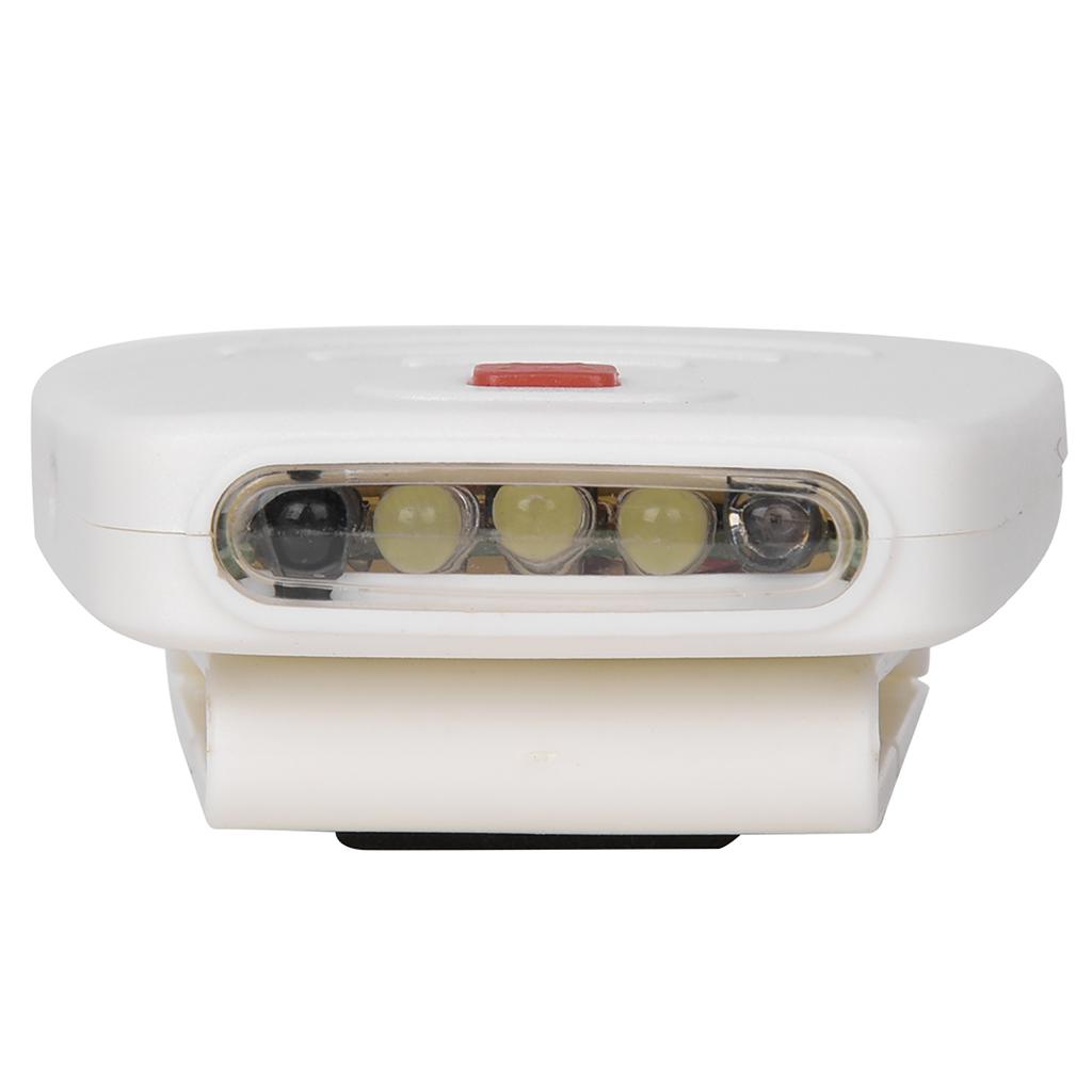 Plastic White USB Charging Rechargeable LED Induction Night Fishing Headlamp Cap Hat Clip Light