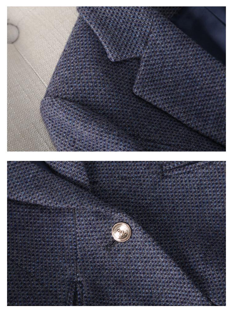 2025 Damen Merino-Woll-Anzugjacke - Herbst/Winter Petite Slim Fit, Verdickter Blazer im Göttinnen-Stil