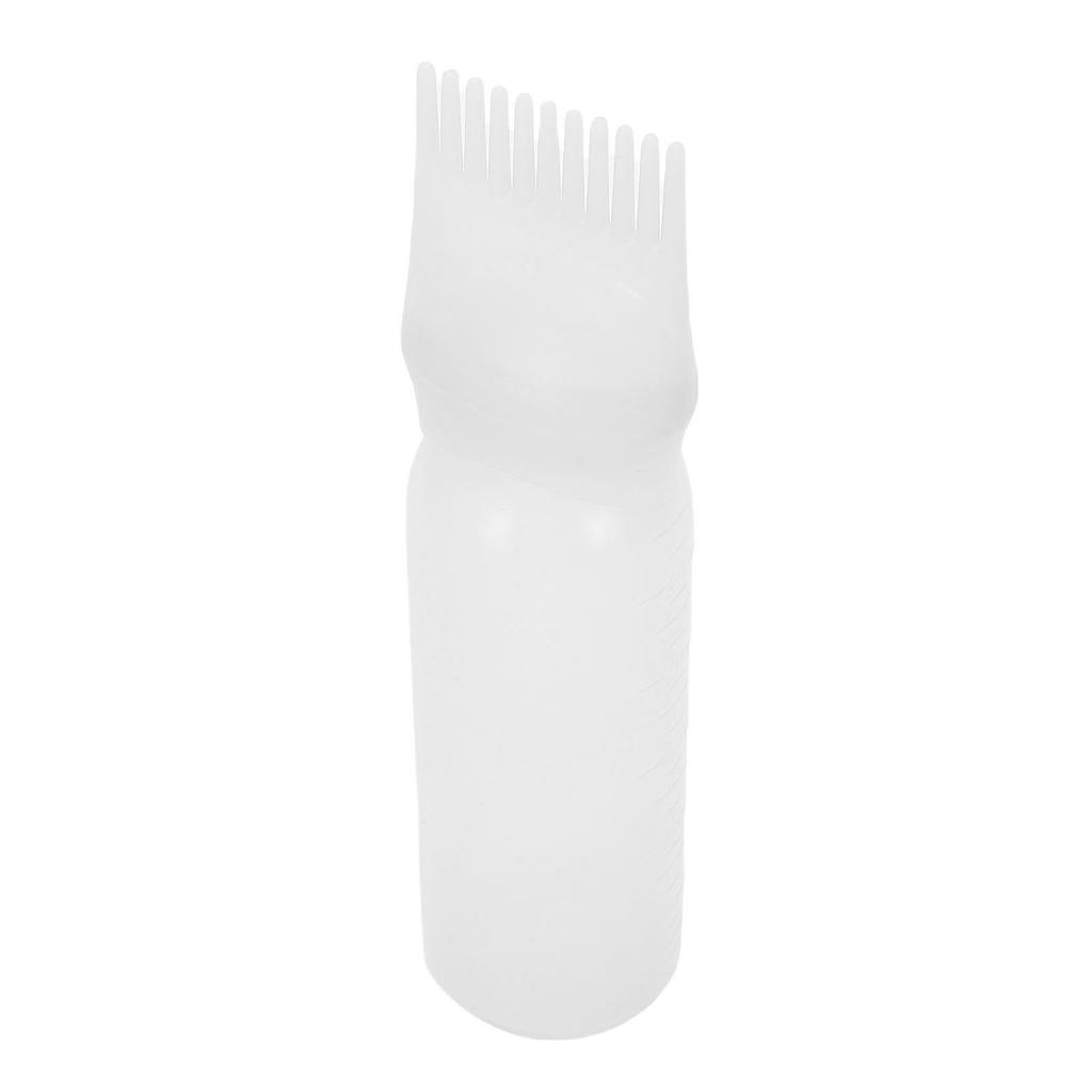 Flacone Applicatore Pettine Radici Semi Trasparente per Olio Applicatore per Tinta Capelli 160ml per Casa Salone