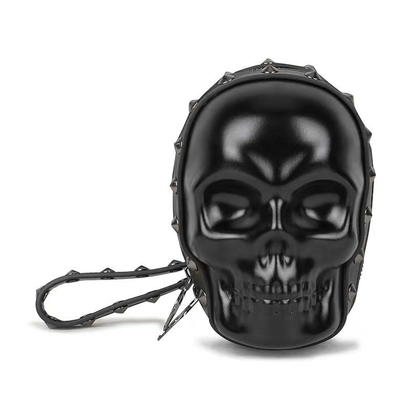 Cool Skull Crossbody Bag Men Women Rivet Decor Multi-Functional Handbag 2026 Fashion Style