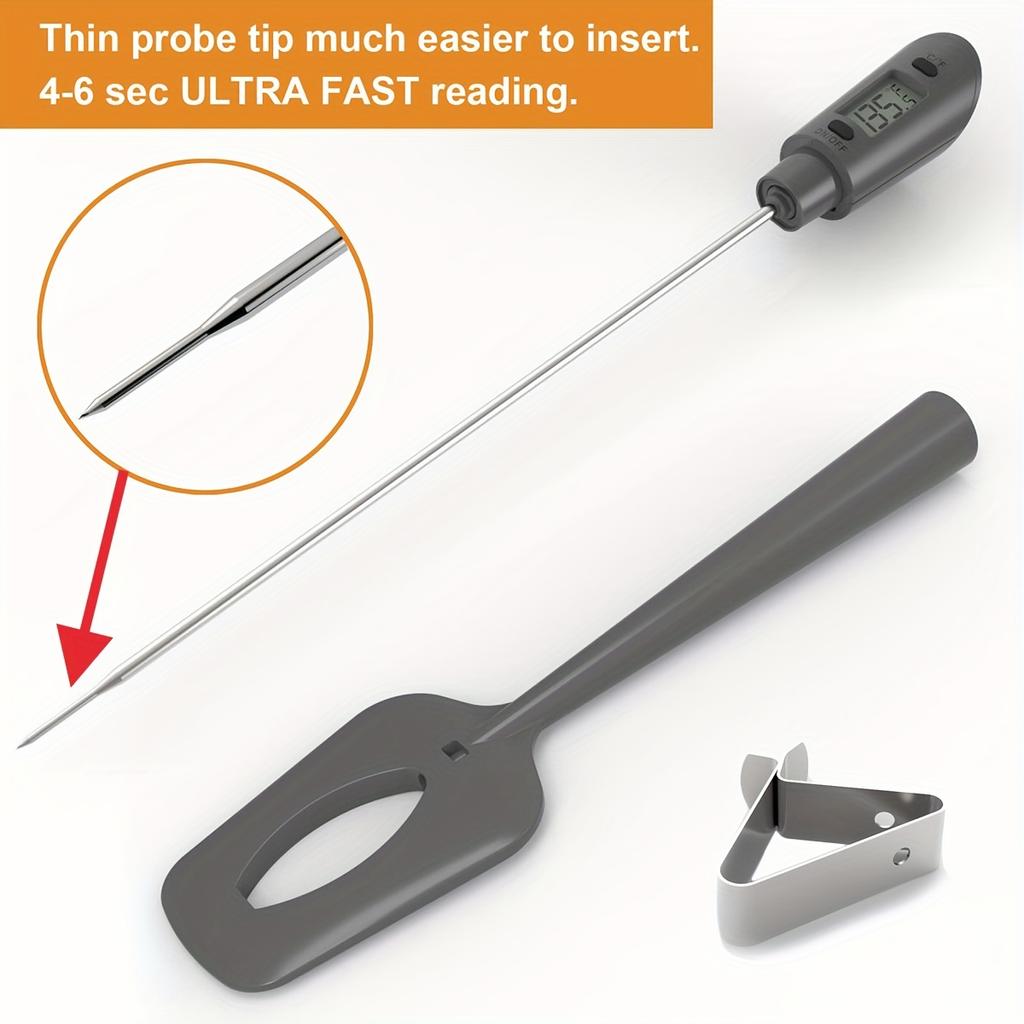 Digital Slikkeskrape med Termometer Konditori-/Sukker-/Godteritermometer Kjøtt Kake Melk Termometer Verktøy