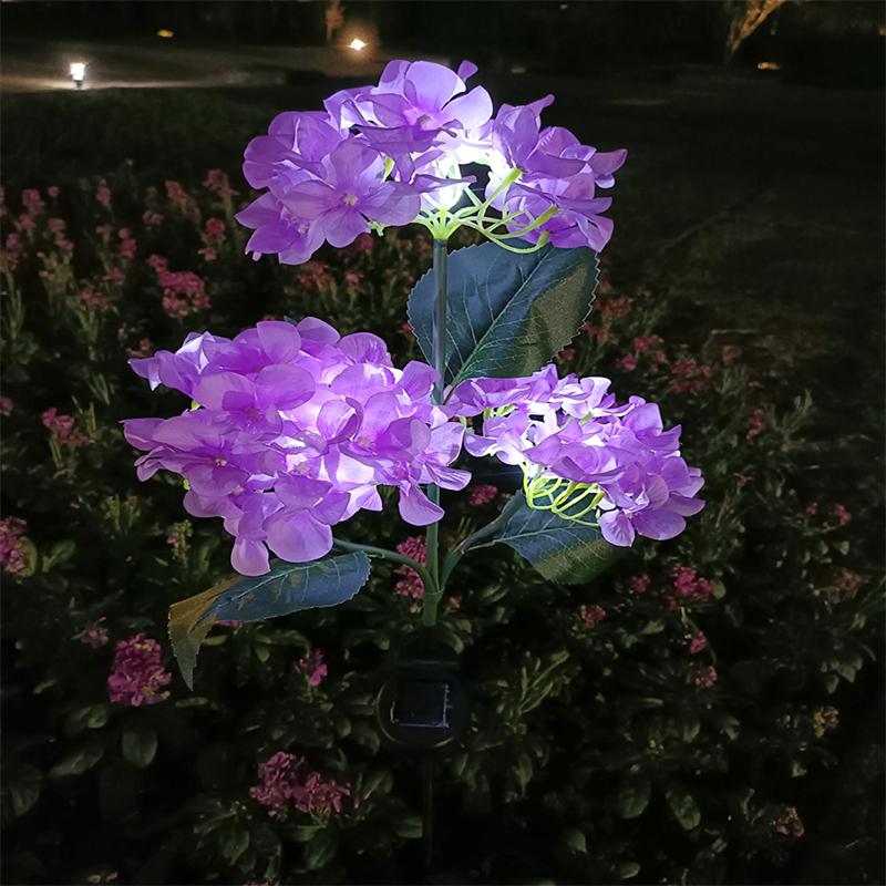 Solarne Lampki LED Lotos Śnieżny Lampa Trawnikowa IP65 Wodoodporna Zewnętrzna Do Dekoracji Podwórka Patio Ogrodu Kwiatowa Lampa Świąteczna