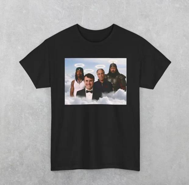 

Legends in Heaven Heavy Cotton Tee, King von, Charlie Kirk, Genghis Khan S