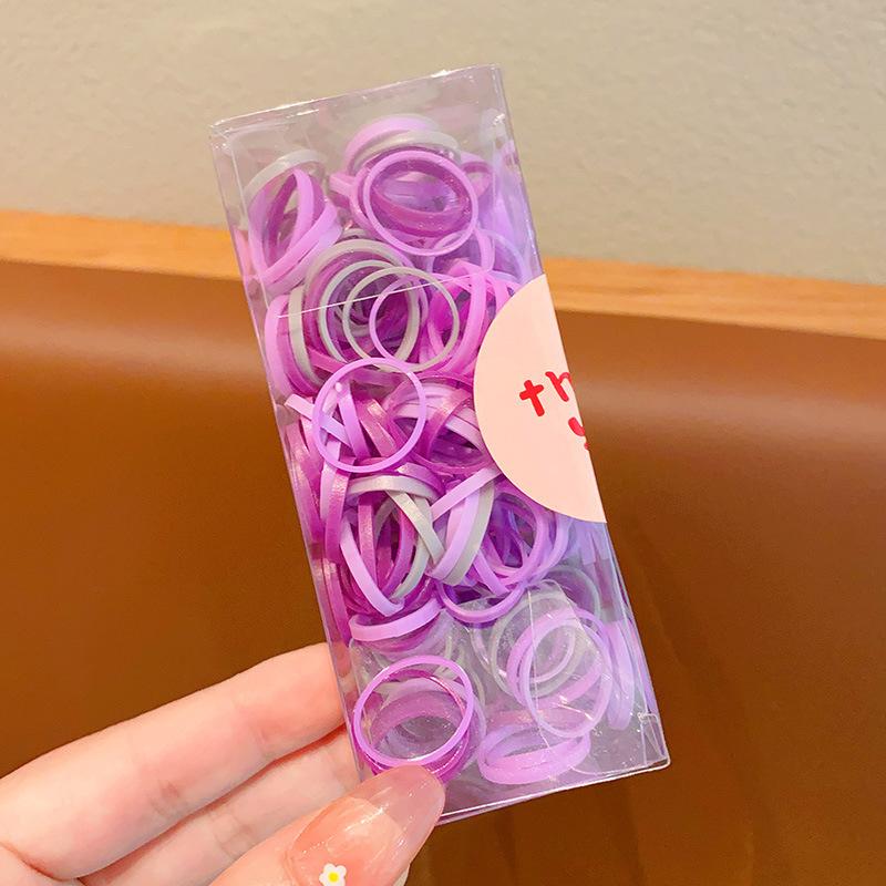 Children'S Colorful Disposable Rubber Band Candy Color Hair Band Cute Girl Baby High Elastic Rubber Band Hair Accessories